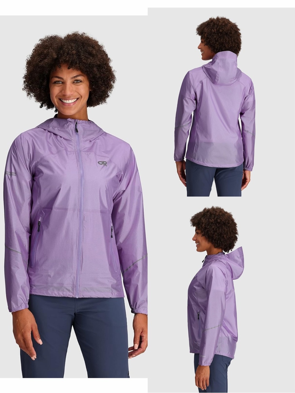 Outdoor Research Women's Helium Rain Ultralight Jacket Waterproof Sz 1X NWT